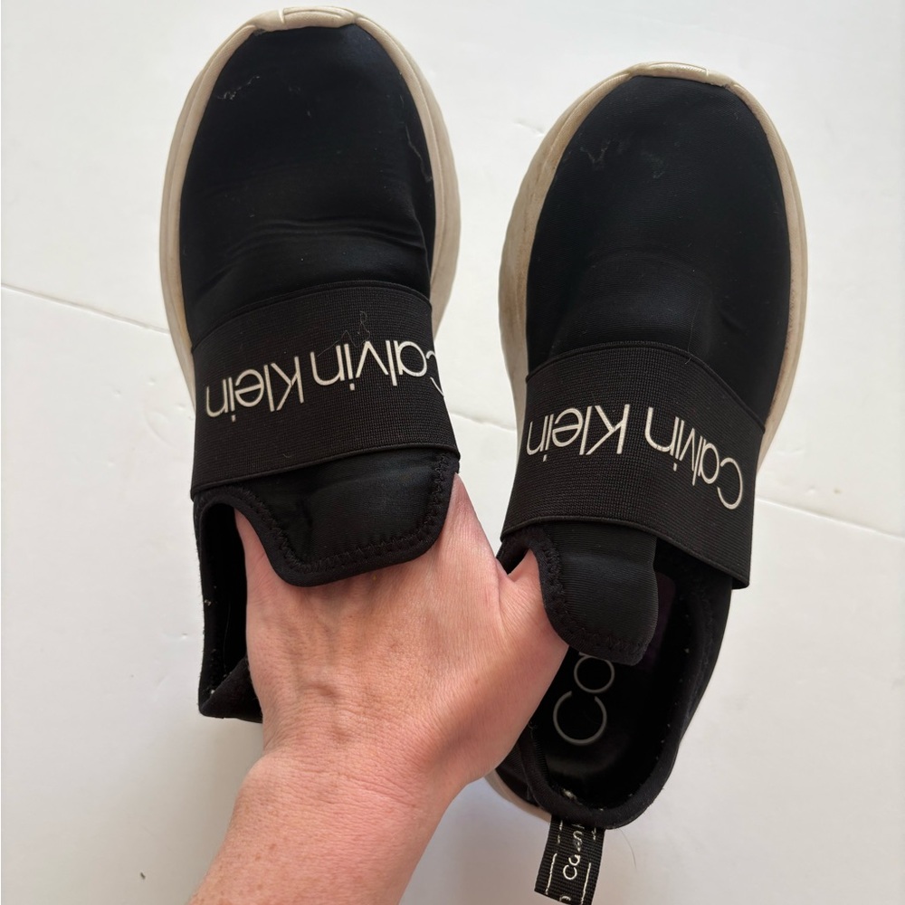 Calvin Klein Uzza Black Slip-On Sneakers 6.5 - Picture 5 of 7